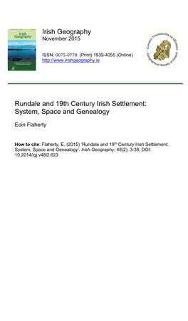 Irish Geography Rundale and 19Th Century Irish Settlement
