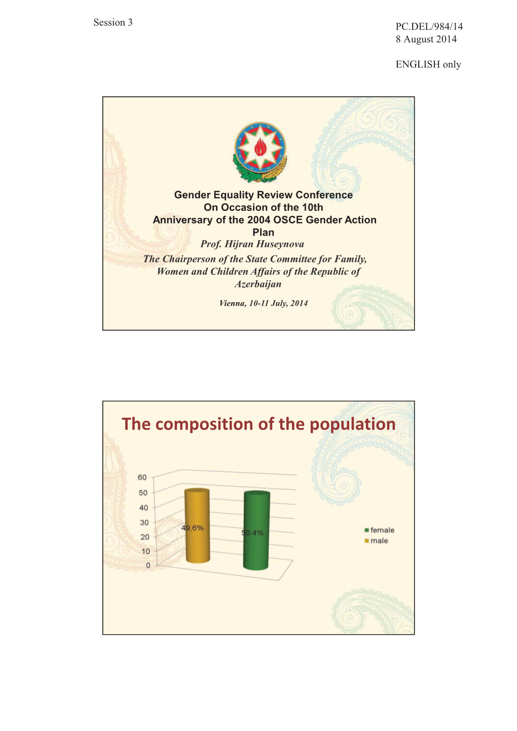 The Composition of the Population