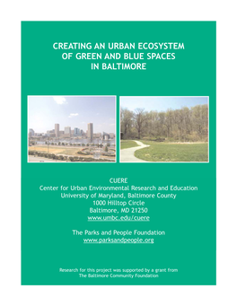 Creating an Urban Ecosystem of Green and Blue Spaces in Baltimore