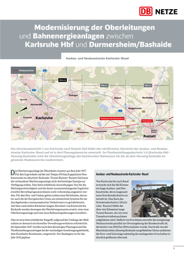 Modernisierung Der Oberleitungen Und Bahnenergieanlagen Zwischen Karlsruhe Hbf Und Durmersheim/Bashaide