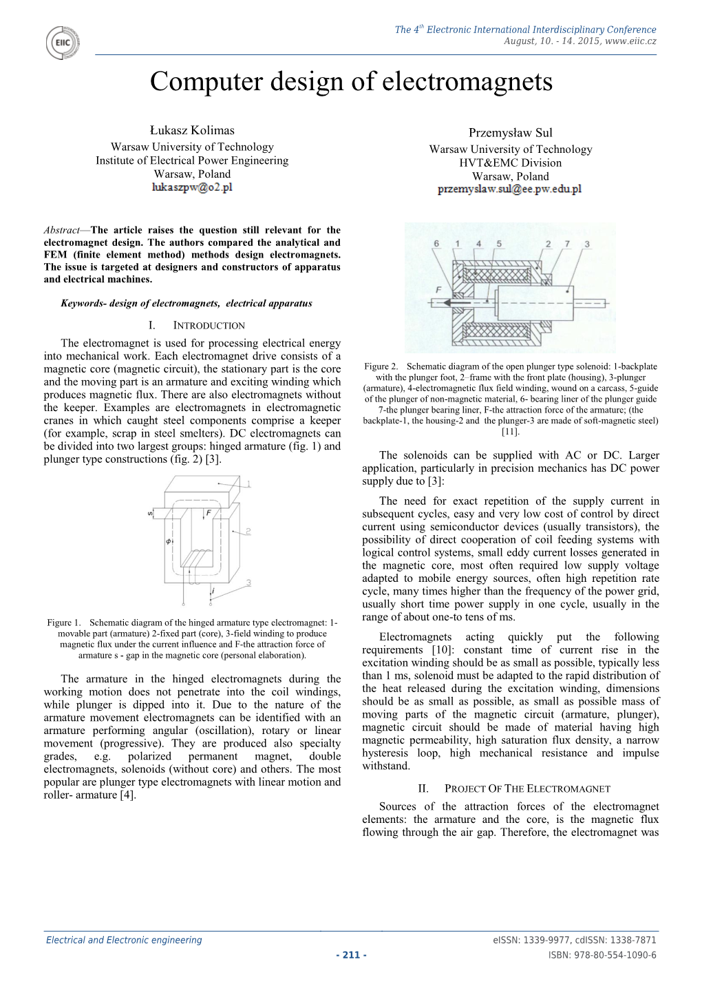 Computer Design of Electromagnets