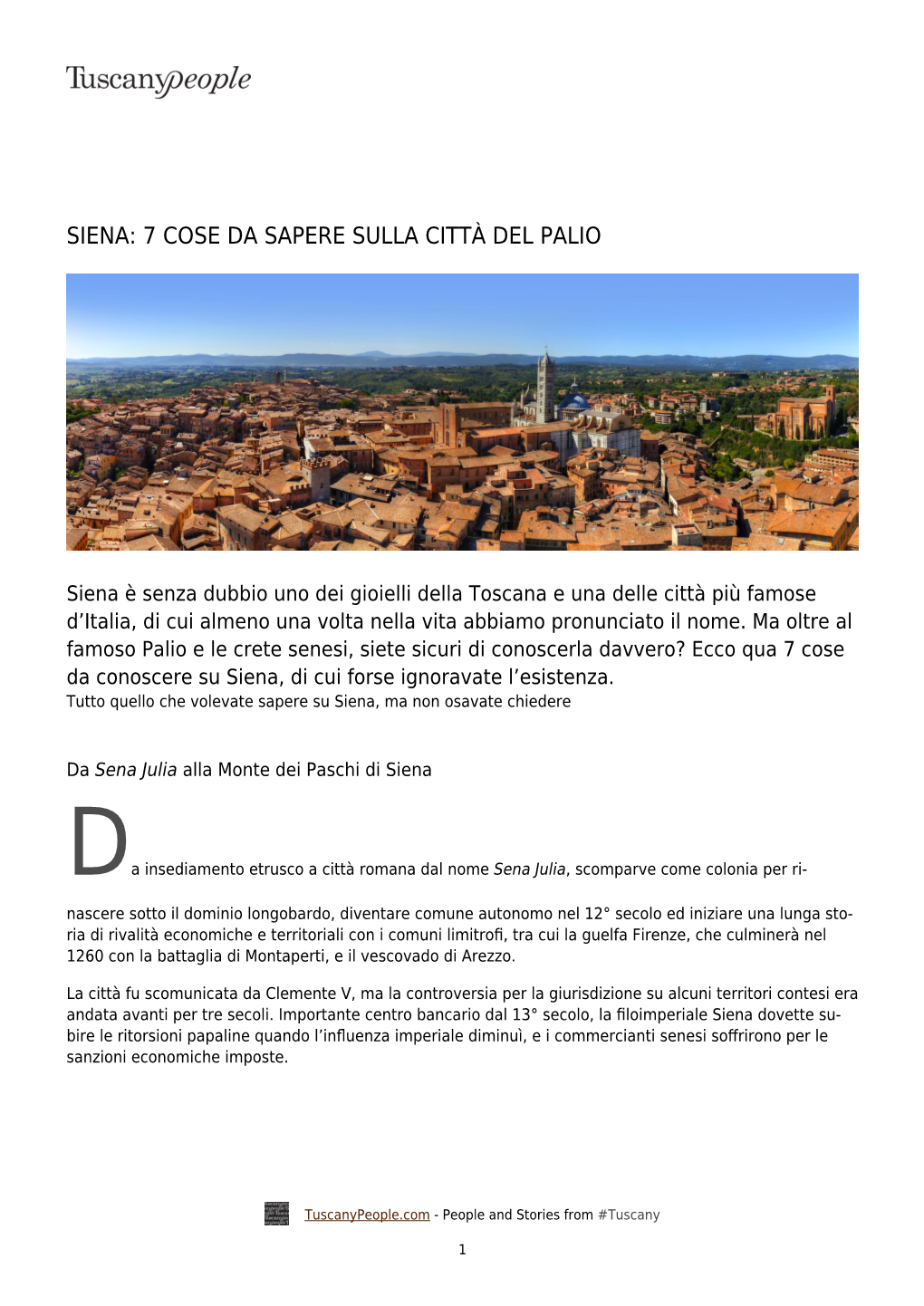 Siena: 7 Cose Da Sapere Sulla Città Del Palio