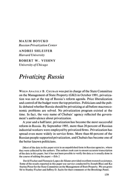 Privatizing Russia