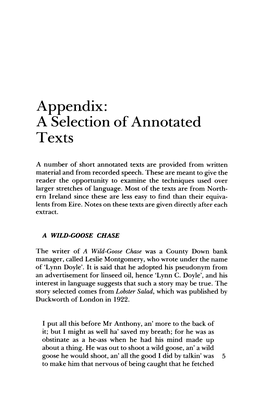 Appendix: a Selection of Annotated Texts