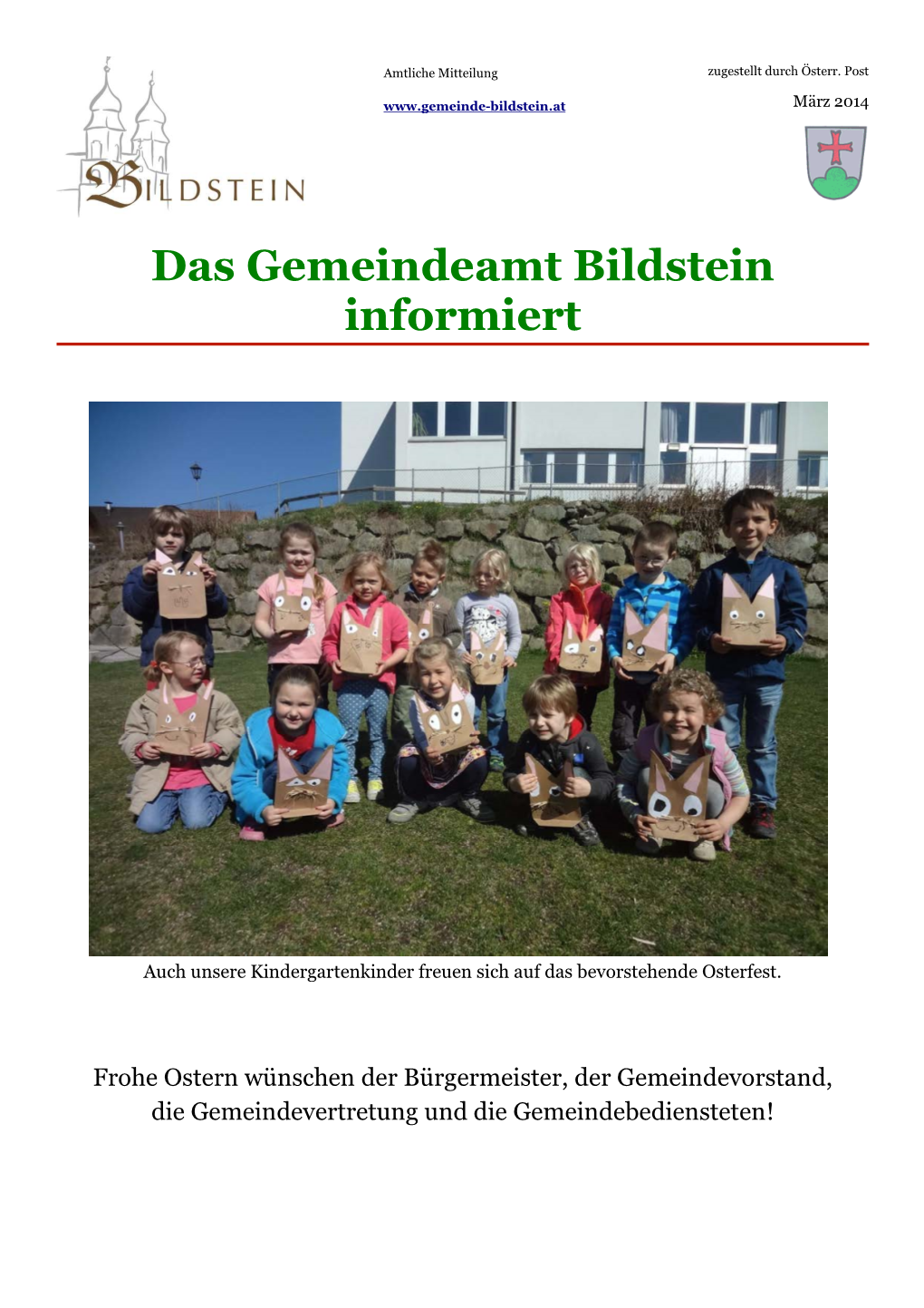 Das Gemeindeamt Bildstein Informiert