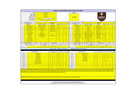 District Cricket Match-Play Programme 2015