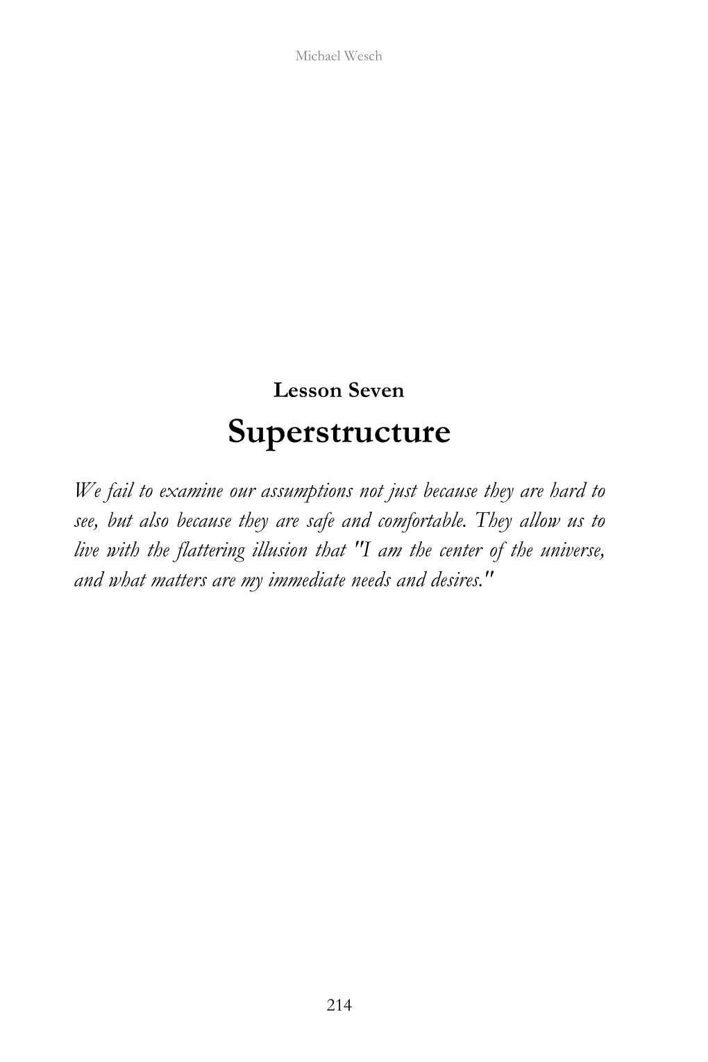 Superstructure