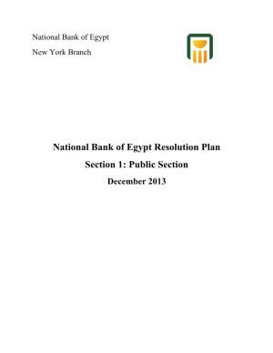 National Bank of Egypt New York Branch