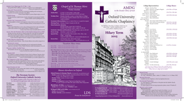 LDS AMDG Oxford University Catholic Chaplaincy