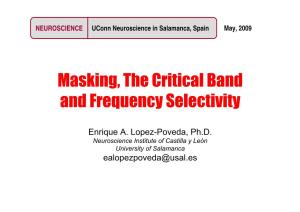 Masking, the Critical Band and Frequency Selectivity