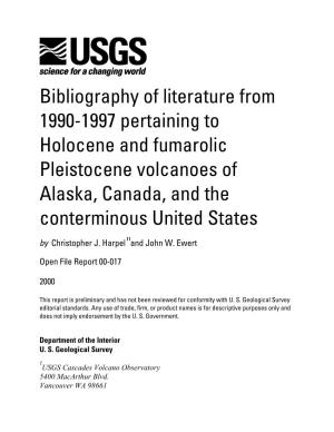 Bibliography of Literature from 1990-1997 Pertaining to Holocene