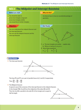 M3.1 the Midpoint and Intercept Theorems