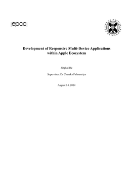 Development of Responsive Multi-Device Applications Within Apple Ecosystem