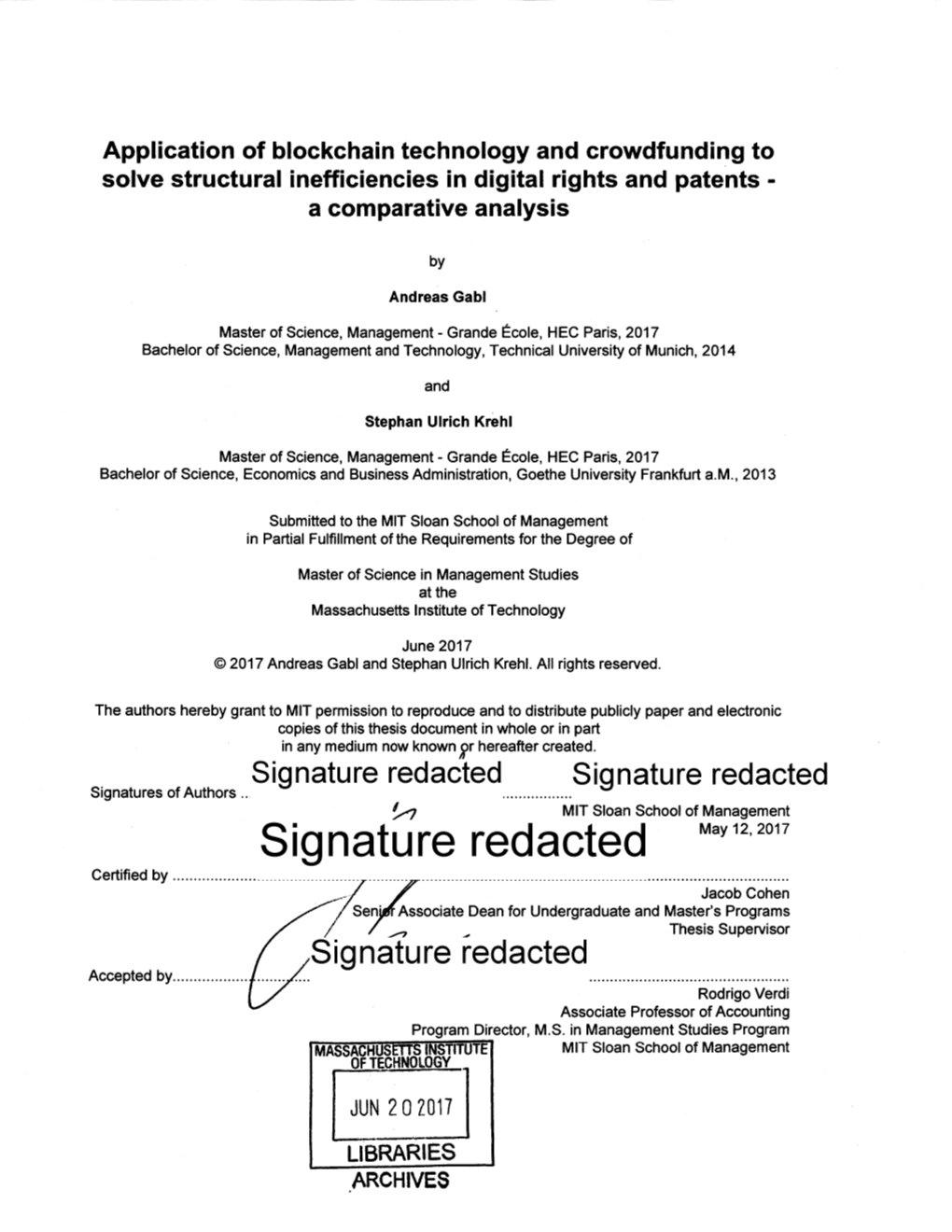 Signature Redacted May12,2017 Certified By