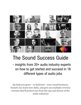 The Sound Success Guide - Insights from 20+ Audio Industry Experts on How to Get Started and Succeed in 18 Different Types of Audio Jobs
