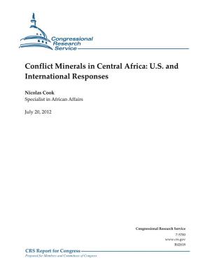 Conflict Minerals in Central Africa: U.S. and International Responses