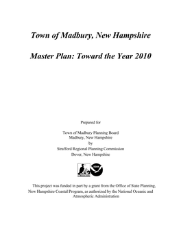 Master Plan: Toward the Year 2010