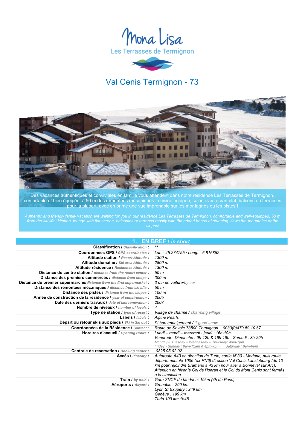 Val Cenis Termignon - 73