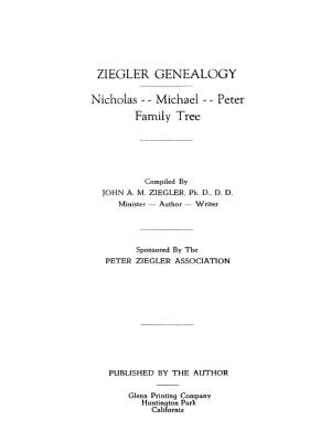 Ziegler Genealogy