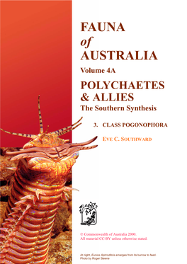 Fauna of Australia 4A Polychaetes & Allies, Pogonophora
