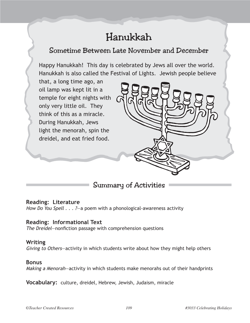 Hanukkah Sometime Between Late November and December