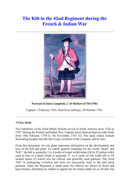The Kilt in the 42Nd Regiment.Pdf