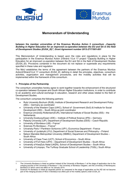 Memorandum of Understanding