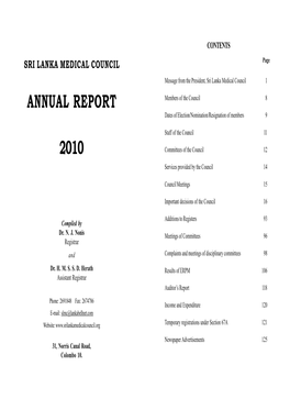 SLMC Annual Report 2010 1