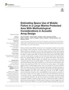 Estimating Space Use of Mobile Fishes in a Large Marine Protected Area with Methodological Considerations in Acoustic Array Design