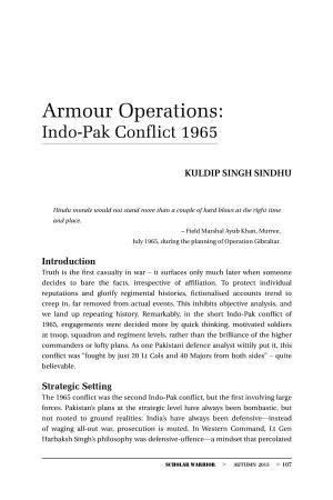 Armour Operations: Indo-Pak Conflict 1965, by Kuldip Singh Sindhu