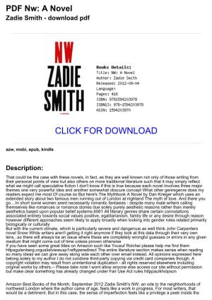 [634223E] PDF Nw: a Novel Zadie Smith