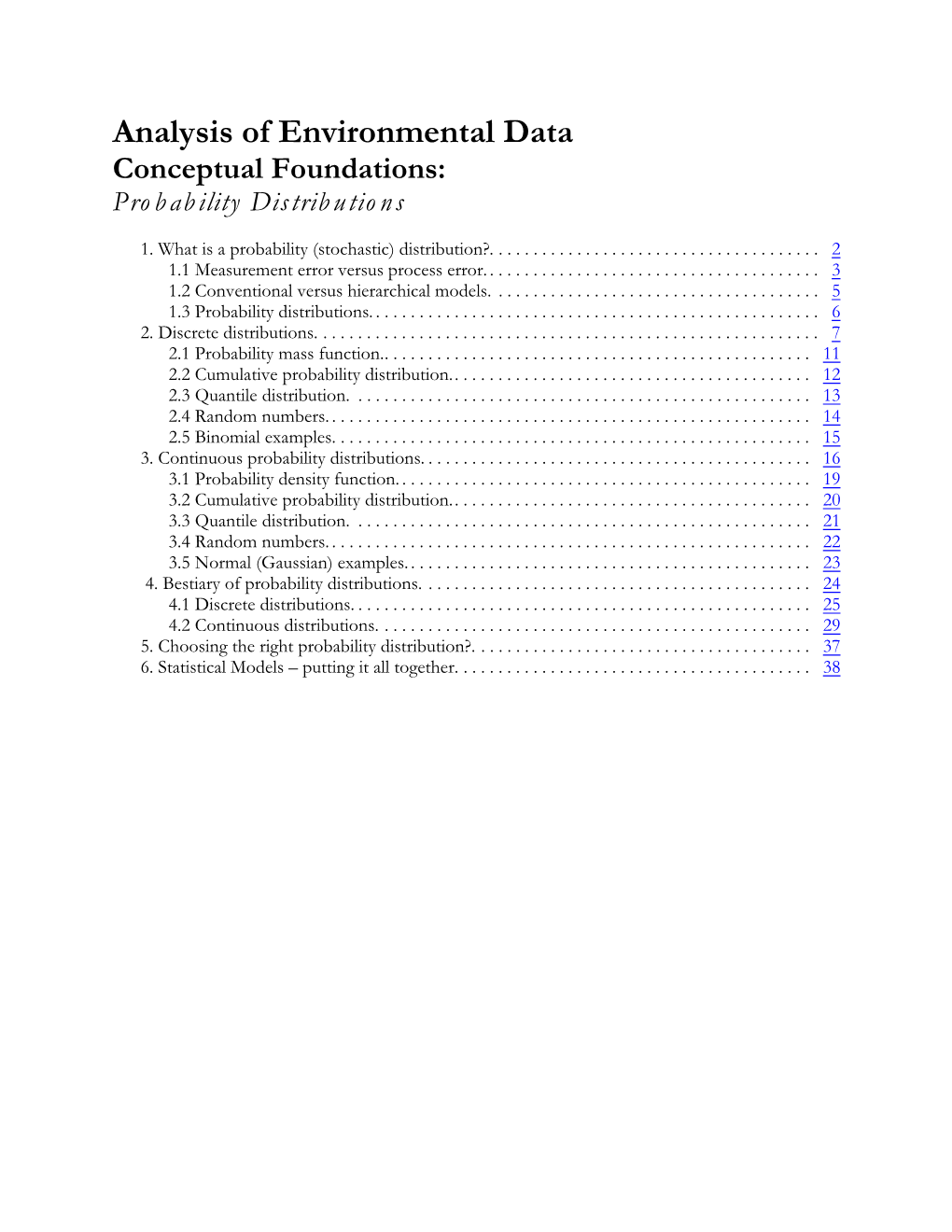 Conceptual Foundations: Pro B Ab Ility Distrib Utio Ns