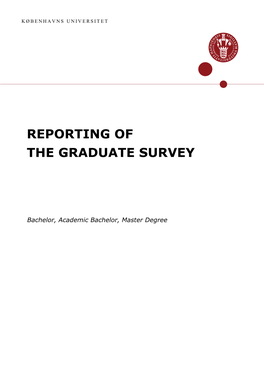 Reporting of the Graduate Survey