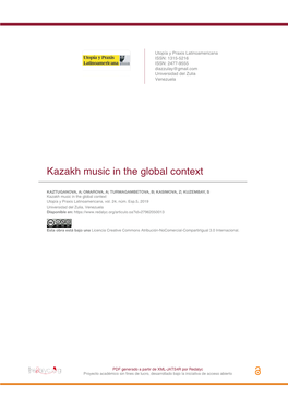 Kazakh Music in the Global Context