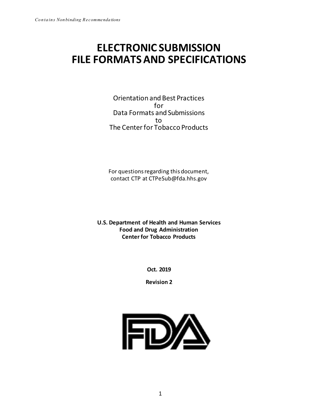 CTP Electronic Submission File Formats and Specifications