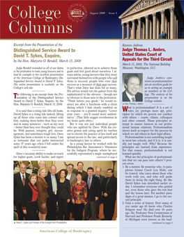August 2008 | Issue I Columns