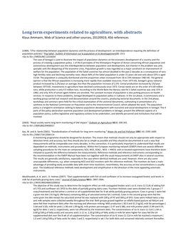 Long Term Experiments Related to Agriculture, with Abstracts Klaus Ammann, Web of Science and Other Sources, 20120919, 456 References