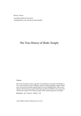 The True History of Shido Temple