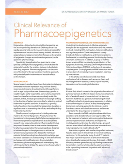 Pharmacoepigenetics