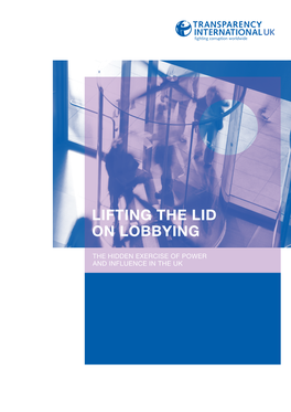 Lifting the Lid on Lobbying