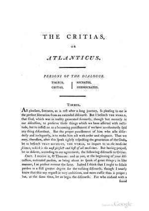 Plato, Critias