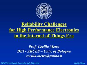 Reliability Challenges for High Performance Electronics in the Internet of Things Era