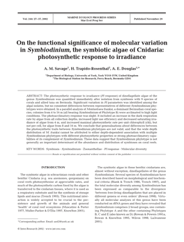 Photosynthetic Response to Irradiance