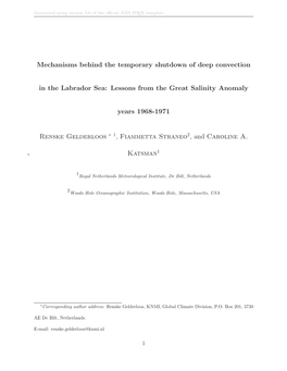Mechanisms Behind the Temporary Shutdown of Deep Convection in The