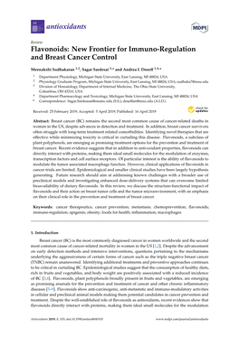 Flavonoids: New Frontier for Immuno-Regulation and Breast Cancer Control