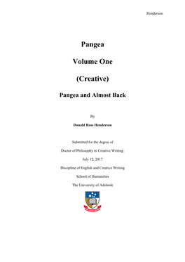 Pangea Volume One (Creative)