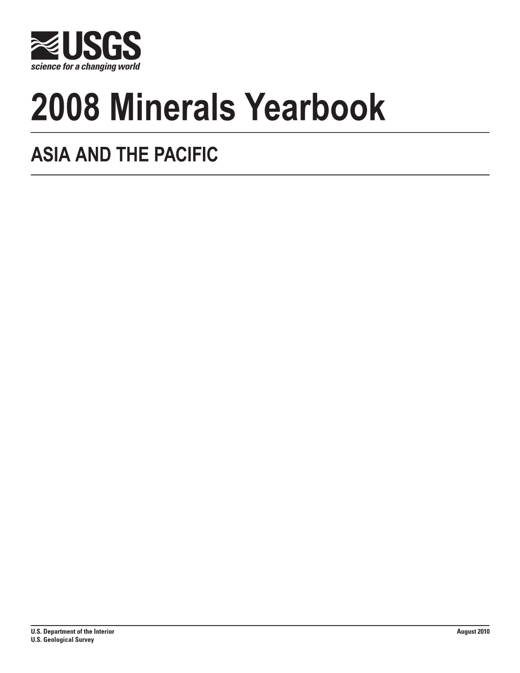 The Mineral Industries of Asia and the Pacific in 2008