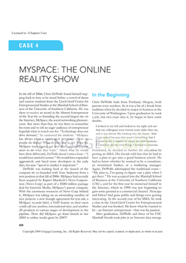 Myspace: the Online Reality Show