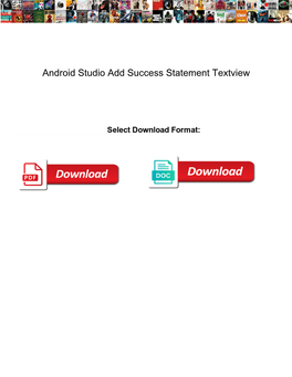 Android Studio Add Success Statement Textview