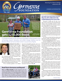 Germanna Foundation Gets $250,000 Boost